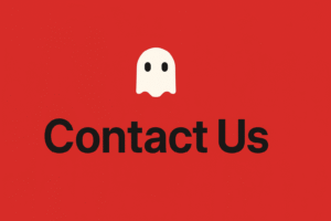 contact us with ghost icon